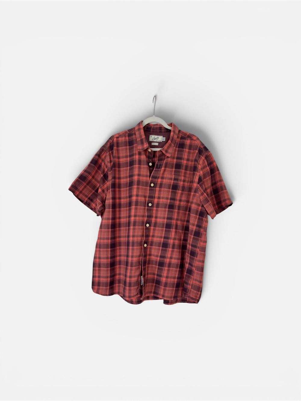 Grayers Red Plaid Short-Sleeve Button-Down Shirt